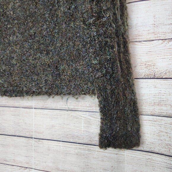 Vintage 80's 90's TEHEN France Mohair Blend Knit Pullover Sweater Cropped Brown - Picture 11 of 11